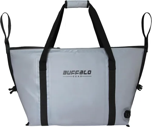 Miniatura 11 de Buffalo Gear Enfriador de pescado aislado – Bolsa de fondo plano impermeable de 27.5 cuartos de galón, 58 cuartos de galón, a prueba de fugas