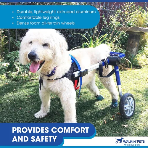 Miniatura 7 de Walkin' Wheels Silla de ruedas para perros, para perros medianos de 26 a 49 libras, aprobada por veterinarios, silla de ruedas para perros