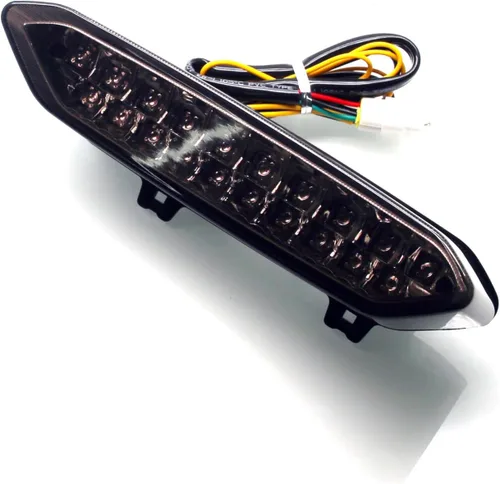 Miniatura 3 de MZS Luz trasera para motocicleta, LED integrada, señal de giro intermitente, lente ahumada compatible con YZF R1 2002-2003 / WR250R 2010-2017