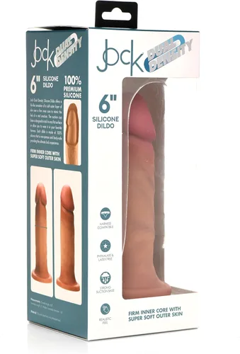 Miniatura 7 de CURVE TOYS Consolador Jock de doble densidad de 6 pulgadas para hombres, mujeres y parejas. Consolador de silicona de alta calidad ultra realista