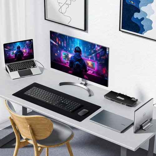 Miniatura 2 de ALOANES Alfombrilla de mouse grande para juegos con base de goma antideslizante, borde cosido, tapete de escritorio para laptop, computadora y PC