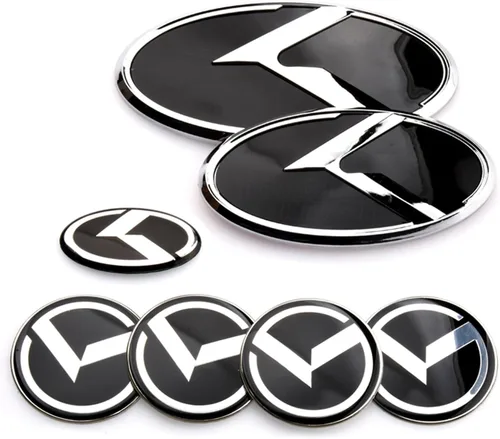 Miniatura 6 de 7PCS Emblema K Vintage Compatible con Insignia Delantera Trasera para Accesorios de Auto (Negro)