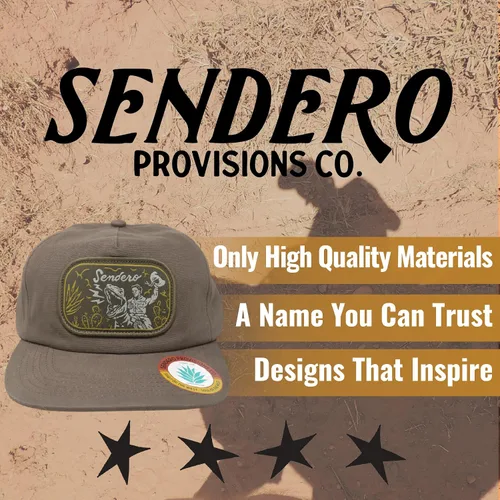 Miniatura 3 de Sendero Provisions Co. Velociwrangler Gorra ajustable con parche de etiqueta tejida (marrón) - Talla única, Marrón