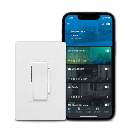 Eaton EWFD30-W-BX-T Wi-Fi Smart Universal Dimmer funciona con Hey Google y Alexa, color blanco
