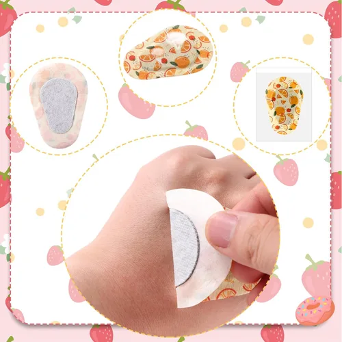 Miniatura 3 de Toulite 90 parches adhesivos para ojos para niños y niñas, sin látex, desechables, lindos vendajes adhesivos para ambliopía, bloqueo de luz, ojo