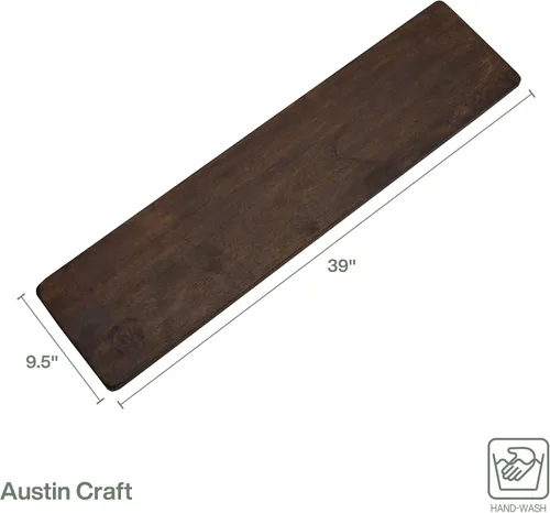 Miniatura 3 de Fitz & Floyd Fitz and Floyd Austin Craft Charcutería - Tabla de servir de madera de mango, 39 pulgadas, color espresso