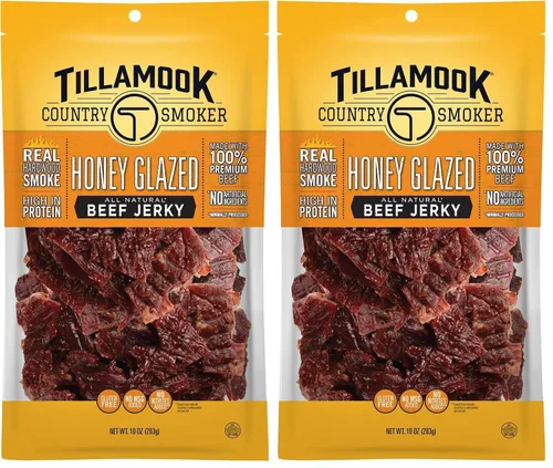Miniatura 7 de Tillamook Country Smoker Carne Seca de Res Ahumada con Madera Dura Real, Glaseada con Miel, 10 Onzas