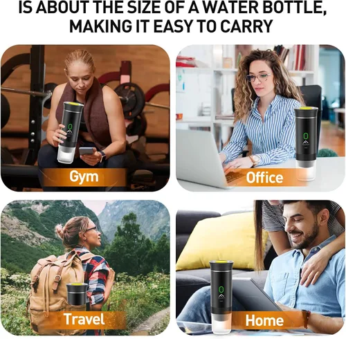 Miniatura 6 de APSARAS USA - Cafetera portátil para viajes, cafetera espresso portátil, mini máquina de café espresso de 20 bares, cafetera de viaje 3 en 1