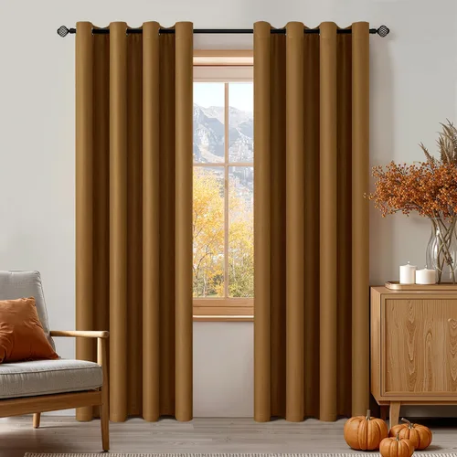 Miniatura 85 de MIULEE Cortinas opacas para dormitorio o sala de estar, juego de 2 paneles de cortina para ventana con aislamiento térmico y bloqueo de luz