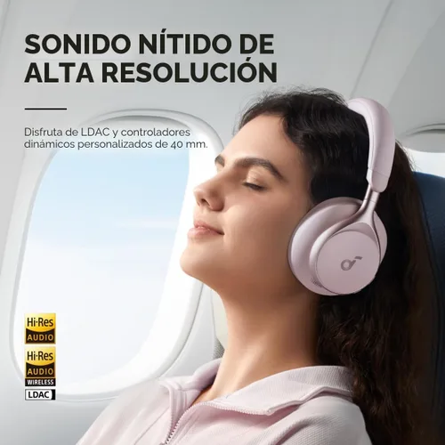 Miniatura 4 de Soundcore de Anker, Space One, Auriculares con cancelación activa de ruido, reducción de voz 2 veces más fuerte, 40 horas de reproducción con ANC