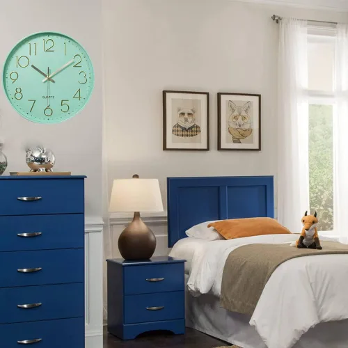 Miniatura 5 de Reloj de pared de 12 pulgadas, silencioso, de cuarzo, funciona con pilas, para el hogar, cocina, oficina, escuela, sala de estar, decoración