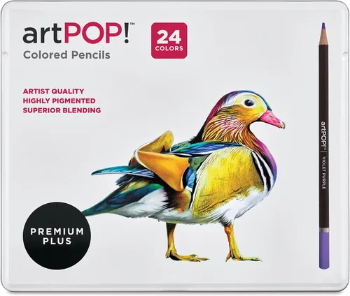 Miniatura 2 de artPOP! Lápices de colores premium Plus, juego de 24 colores, calidad profesional, suave y mezclable, núcleo resistente a la rotura de 0.118 in