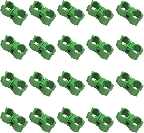 Miniatura 7 de ZAYI Clip de conector de enrejado ajustable de 0.315 in, accesorios de stent de ratán verde para escalar, conector universal giratorio para plantas
