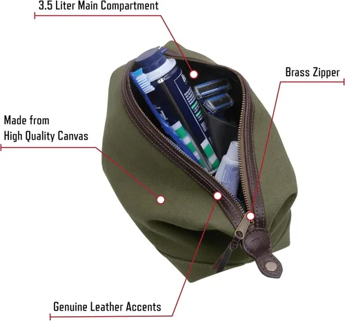 Miniatura 3 de Rothco Kit de viaje de lona y cuero
