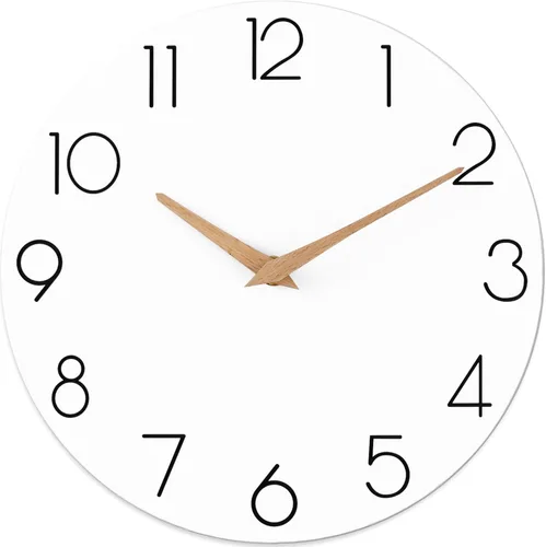 Miniatura 13 de cicininc Reloj de pared gris silencioso sin tictac, relojes de pared decorativos a pilas para dormitorio, cocina, hogar, oficina, escuela, hotel