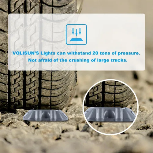 Miniatura 5 de VOLISUN - Luces solares para terraza, paquete de 16 unidades de luces LED IP67 impermeables para exteriores, luces de advertencia para escalones