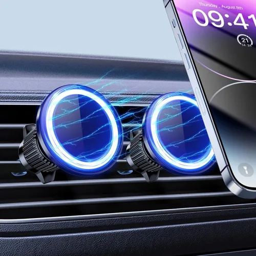 Cargador magnético de montaje para automóvil de 15 W, cargador de coche inalámbrico magnético para iPhone 17, accesorios soporte magnético para