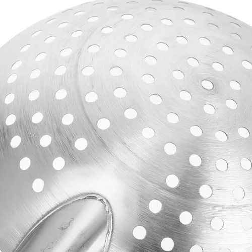 Miniatura 7 de Yardwe Cuchara coladora de acero inoxidable gruesa de 16.14 pulgadas con filtro de malla fina, accesorio de cocina multifuncional para filtrar