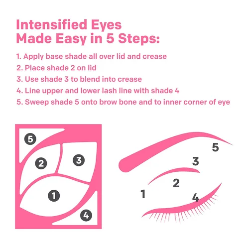 Miniatura 7 de Paleta de Sombra de Ojos Almay, Maquillaje de Ojos de Larga Duración, Imprimación Enriquecida con Vitamina E Antioxidante, Hipoalergénica, 010 Ojos