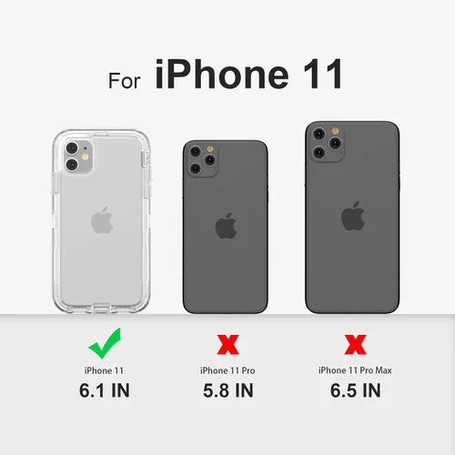 Miniatura 2 de Follaroma para iPhone 11, Funda Resistente a Prueba de Golpes, Protección Anti-Caída, Funda Protectora Transparente de Doble Capa Compatible