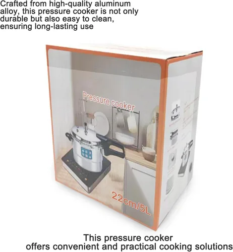 Miniatura 9 de Olla a presión de 7 cuartos de galón, olla a presión de aluminio compatible con cocina de gas e inducción, olla de cocción rápida, distribución
