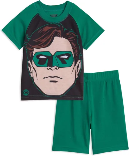 DC Comics Justice League Batman Green Lantern Superman Raglan Pijama Conjunto corto