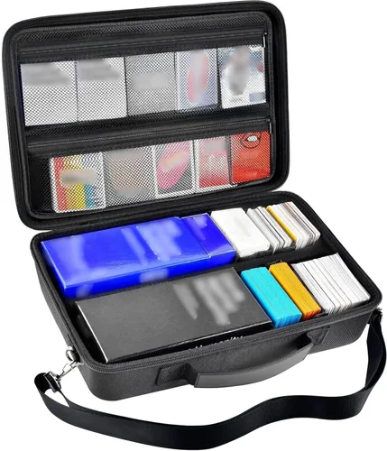 Caja de almacenamiento para más de 2700 tarjetas, organizador de viaje compatible con TCG/para Topps Baseball Sports/para C.A.H/UNO/para MTG/para