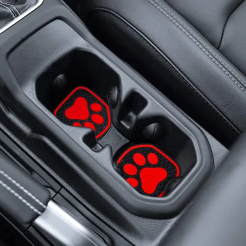 Miniatura 2 de Auovo Posavasos para auto para Wrangler JL JLU 2020-2023 2020-2023, accesorios de gladiador JT, decoración interior (kit de 4 piezas) (rojo)