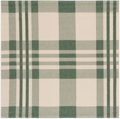 Miniatura 33 de SAFAVIEH Alfombra Lavable para Exteriores Colección Courtyard - 2'3" x 4', Beige y Azul, Patrón a Cuadros, No Desprende Pelusa y Fácil Limpieza