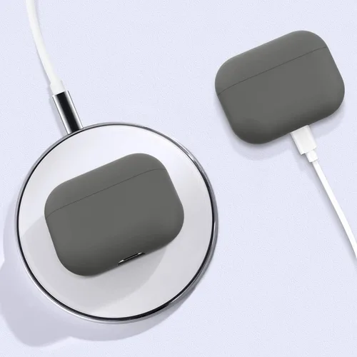 Miniatura 3 de Funda para Airpods Pro, funda de protección para AirPods Pro, sin llavero, funda de silicona ultra fina y suave compatible con Airpods Pro (gris)