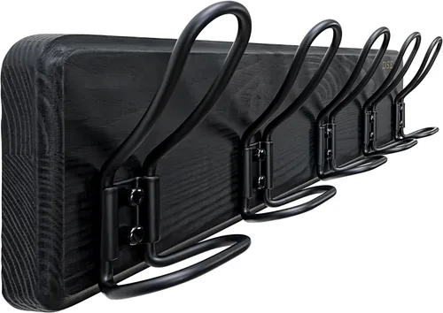 Miniatura 10 de Dseap Perchero de Pared Montado - Perchero Resistente de Granja Rústico de Pared con 5 Ganchos de Alambre para Ropa, Sombrero, Chaqueta, Toalla