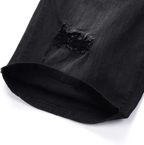 Miniatura 3 de Nituyy - Mono de mezclilla para hombre diseño de pantalones vaqueros cortos
