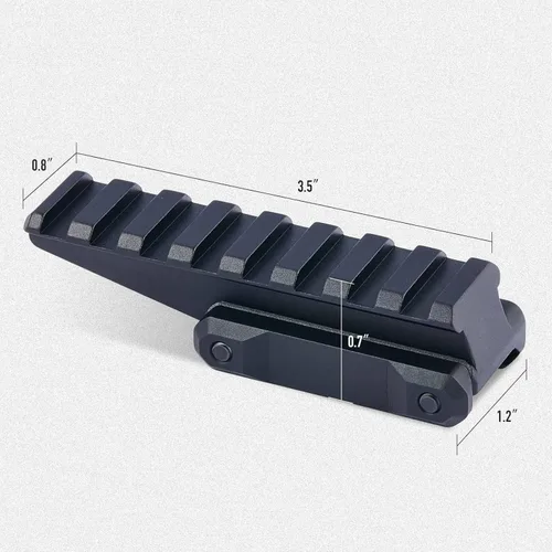 YSS Red Dot Riser Mount Picatinny Riser Mount Adaptor Voladizo Diseño Voladizo 8 Ranura 3.9 pulgadas para Red Dot Sight Scope Mount