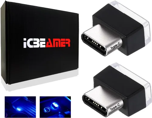 Miniatura 42 de ICBEAMER Smart USB 1-Paquete (Azul) Luz de Noche LED Automática Plug-in Miniatura para Coche, Van, Pickup, Camión, Interior, Maletero, Iluminación