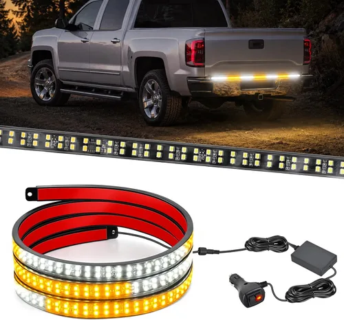 Miniatura 19 de Nilight - Tira de luz LED para plataforma trasera de 30 pulgadas de UTV, 204 LED, luces de freno ámbar, luces intermitentes rojas, compatible