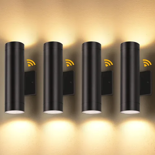 Miniatura 10 de LUTEC Luces de pared para exteriores del anochecer al amanecer, aplique LED integrado de 16 W, iluminación exterior de aluminio impermeable de 3000