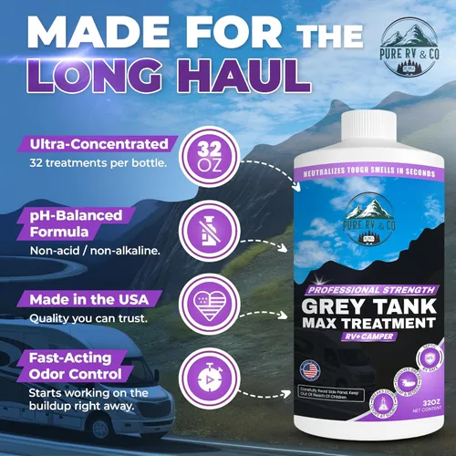 Miniatura 2 de Tratamiento de tanque de agua gris de 32 onzas – Limpiador de tanque gris RV y eliminador de olores Fórmula enzimática que descompone la grasa