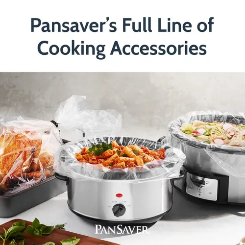 Miniatura 7 de PanSaver Revestimientos redondos transparentes para una fácil limpieza, forros desechables para sartenes de bufé, hornos hasta 400F