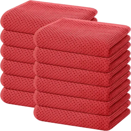 Miniatura 120 de Homaxy Paños de cocina de 100% algodón con tejido de gofre, ultra suaves, absorbentes, de secado rápido, 12 x 12 pulgadas, paquete de 6, amarillo