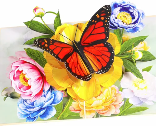 Miniatura 9 de SISTIMON Tarjeta emergente de girasol y mariposa del día de la madre, tarjeta de cumpleaños emergente 3D de 6x 8, regalo ideal para el día