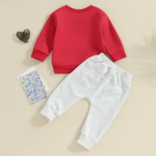 Miniatura 8 de YINGISFITM Conjunto de sudadera con estampado para bebé y niña, sudadera larga para otoño e invierno
