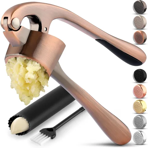 Miniatura 25 de Zulay Kitchen - Juego grande de prensa de ajo, cuenco más grande, acero inoxidable, a prueba de óxido, para lavavajillas, pica y exprime, limpieza
