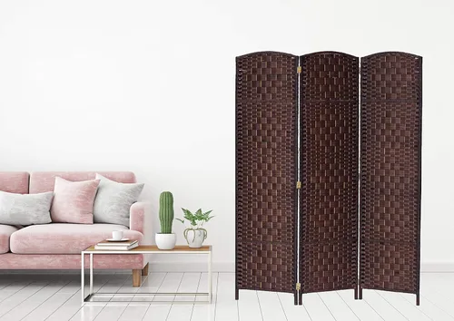 Miniatura 8 de Legacy Decor 8 Panels Room Divider Privacy Partition Screen Bamboo Fiber Natural Color 5.9 ft High X 11.7 ft Wide
