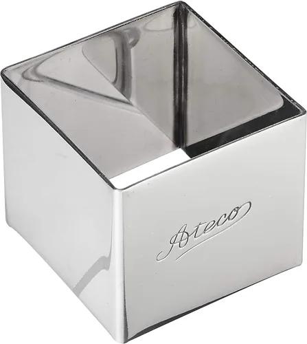 Miniatura 5 de Ateco Forma cuadrada de acero inoxidable, 2.75 x 1.25 pulgadas de alto