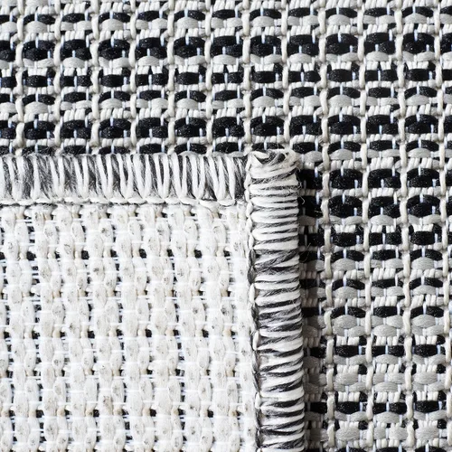 Miniatura 47 de SAFAVIEH Hampton Collection - Alfombra lavable para exteriores de 2 x 9 pies, color marfil y gris, no desprende pelusa y fácil de limpiar, ideal