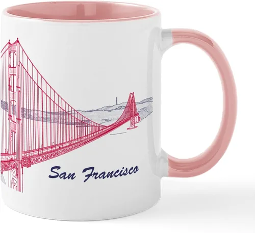 Miniatura 38 de CafePress Taza de café de cerámica de 11 oz (11.0 fl oz) de San Francisco Blanco - Taza San Francisco