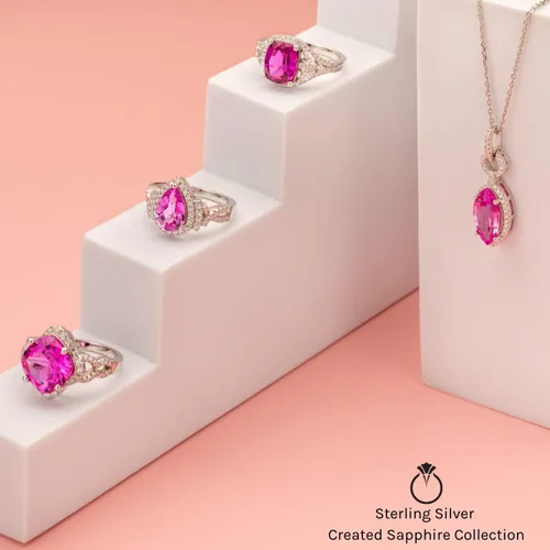 Miniatura 4 de PEORA Anillo de recuerdo de plata de ley 925 para mujer, forma ovalada, varias piedras preciosas, tamaños 5 a 9