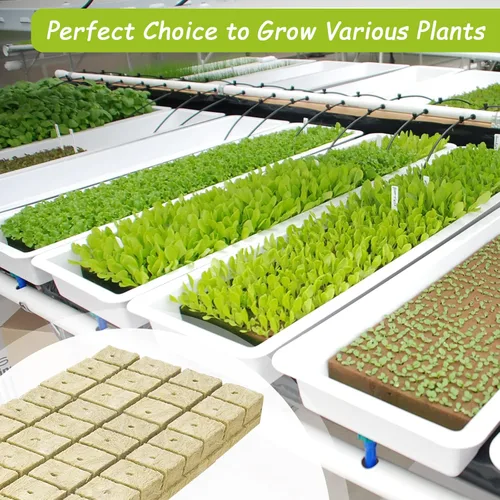 Miniatura 6 de Legigo Cubos de lana de roca de 1.2 pulgadas para hidroponía, cubos de cultivo para plantación de lana de roca para torre hidropónica, jardín, 2