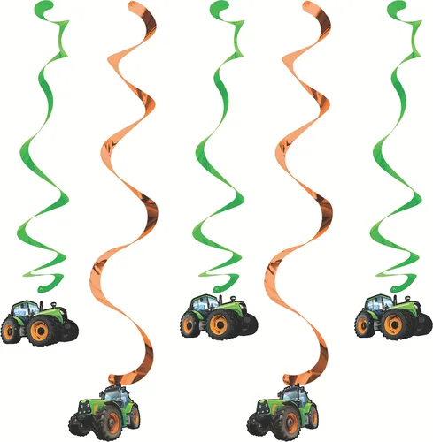 Creative Converting Decoración colgante de tractor, 5 unidades, multicolor
