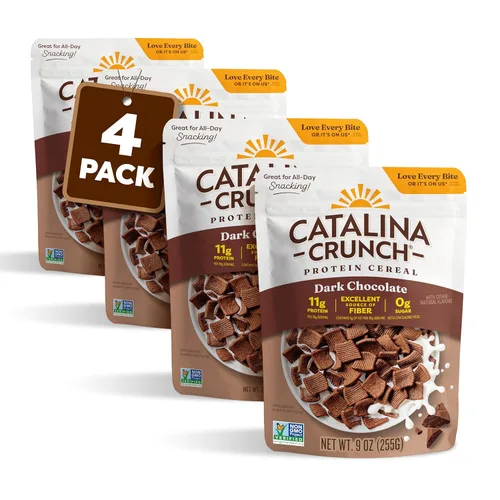 Miniatura 8 de Catalina Crunch Dark Chocolate - Cereal apto para dietas cetogénicas, bajo en carbohidratos, sin azúcar, gluten ni granos, snacks veganos
